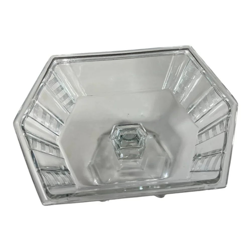 Early American Glass Compote‎ Dish With LId